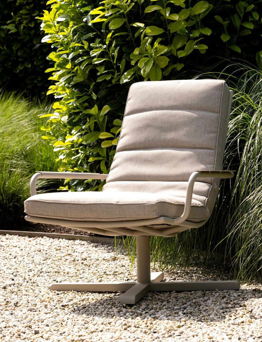 Gartensessel COOSA Alu sandfarben  Relaxsessel