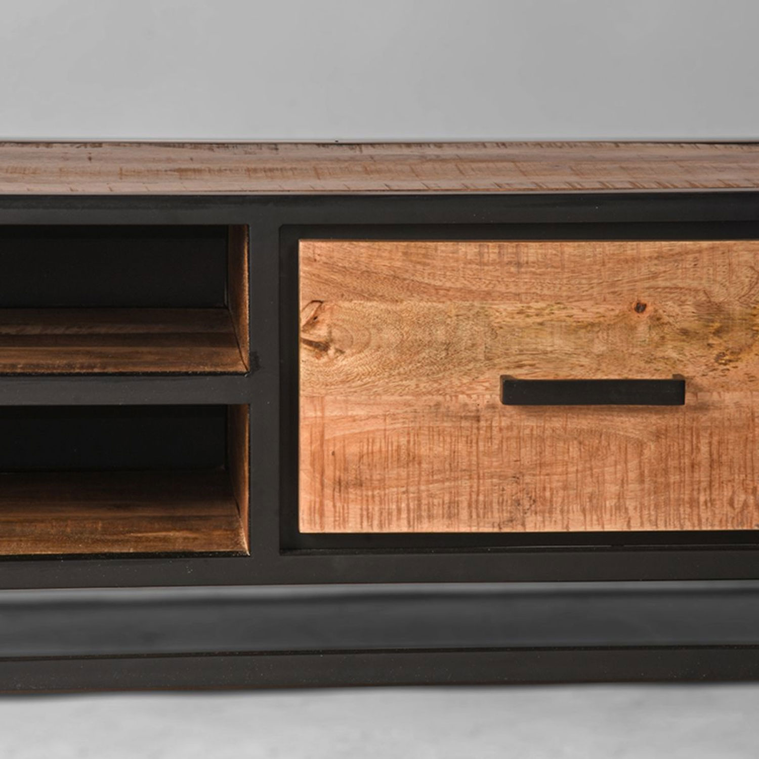 TV Möbel Nero 160 cm Mango Massivholz Lowboard