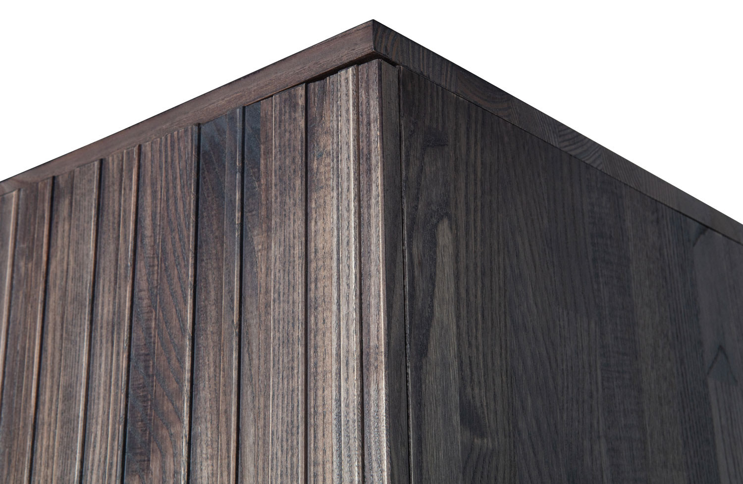 Schrank Hochschrank Gravure H 210 cm Esche massiv asche espresso