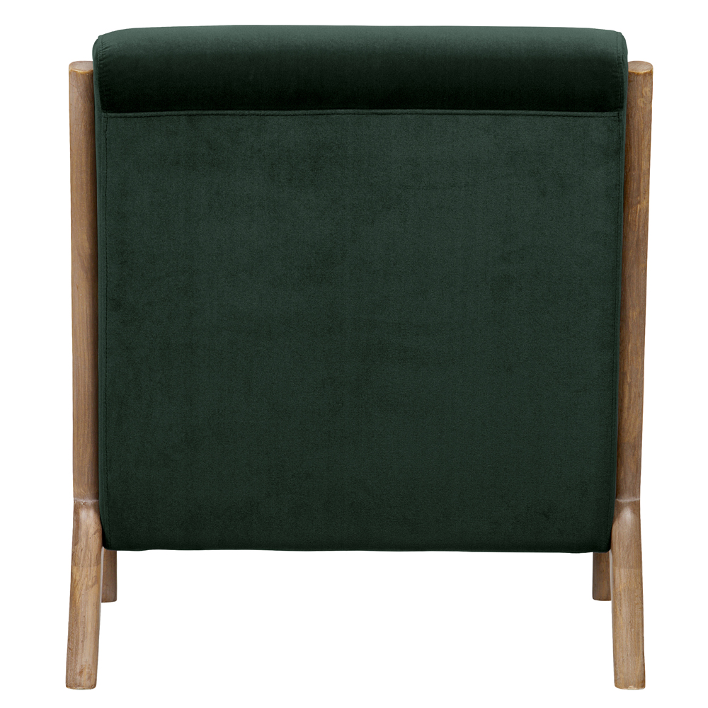 woood Lounge Sessel Mark Samt grün