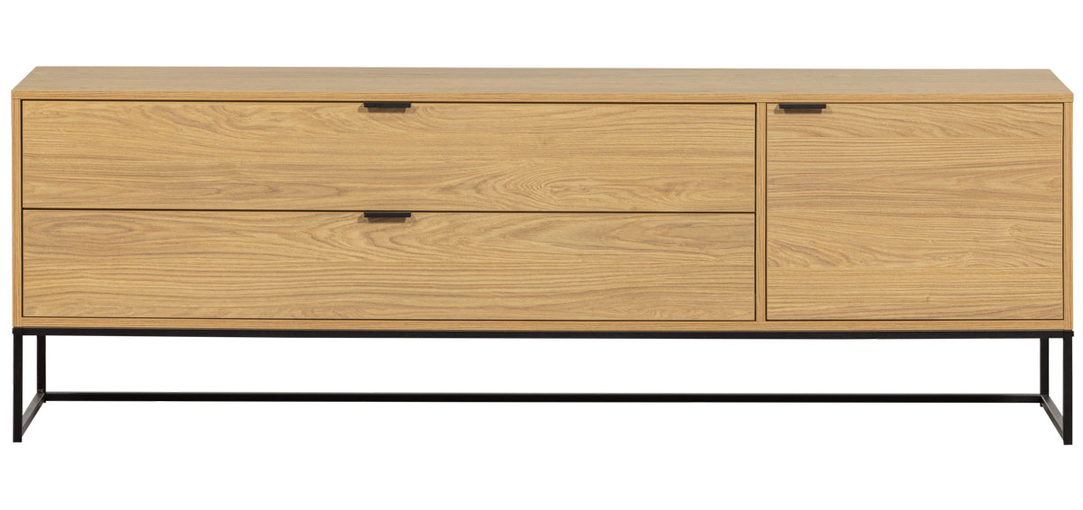 woood TV Möbel Lowboard SILAS 180 cm Eiche Dekor