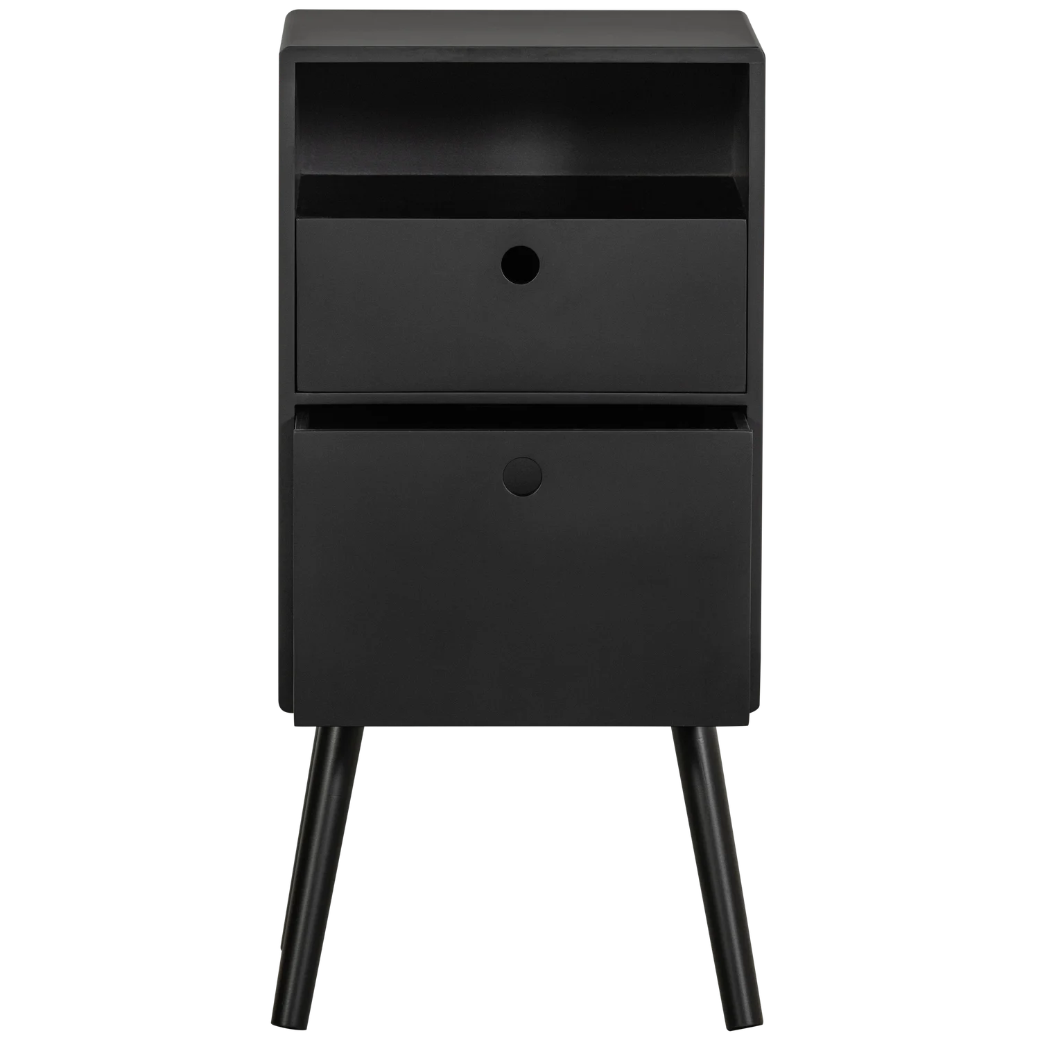 Nachtschränkchen OZZY H 75 cm MDF schwarz Nachttisch