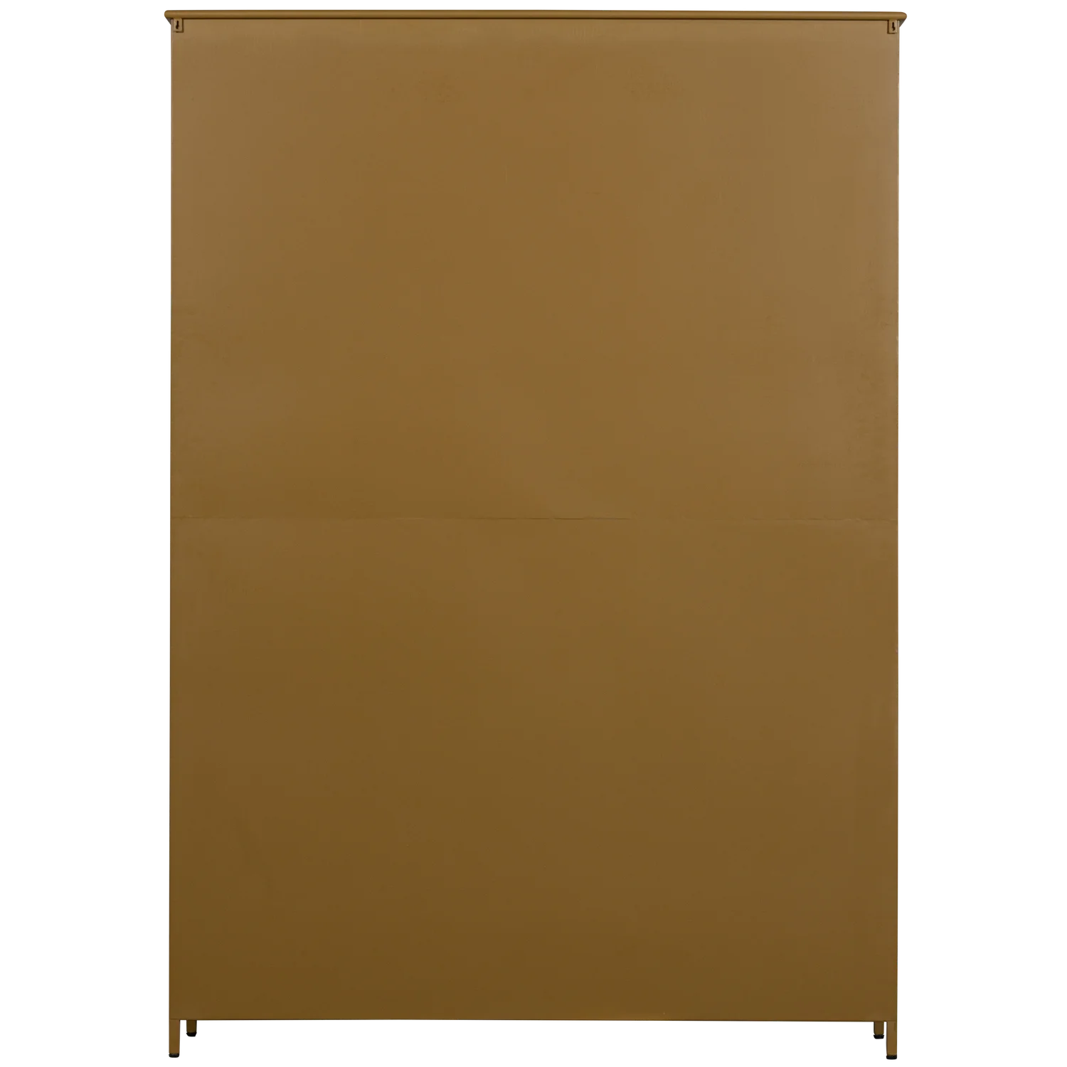 Vitrine Schrank EXHIBIT XL 3-türig Metall matt honiggelb