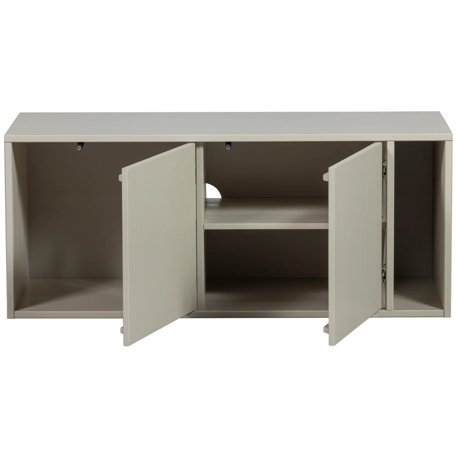 Sitzbank Bank Lowboard SETTLE DOWN 108 cm ohne Kissen Kiefernholz staubgrau