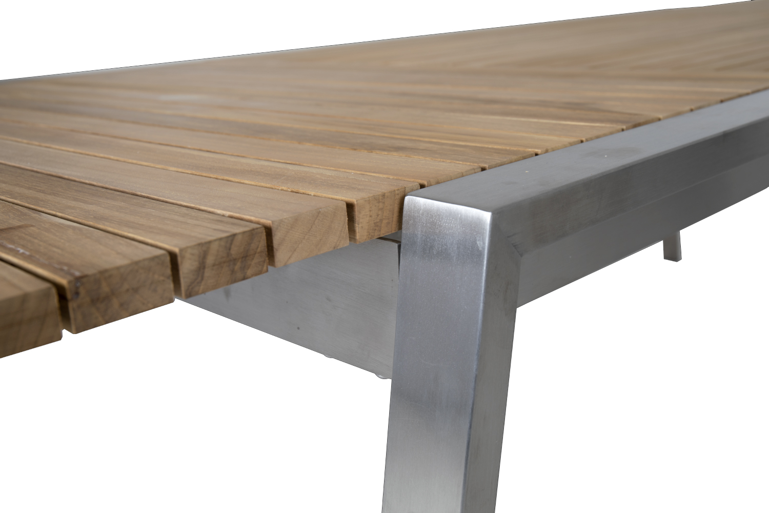 Gartentisch Naos ausziehbar 220 / 320 cm Edelstahl Teakholz