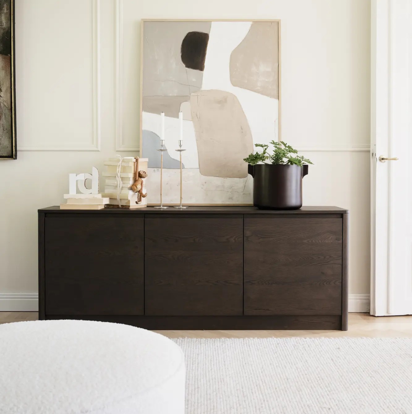 Sideboard Wilstone 180 cm mit 3 Türen Eiche braun Kommode