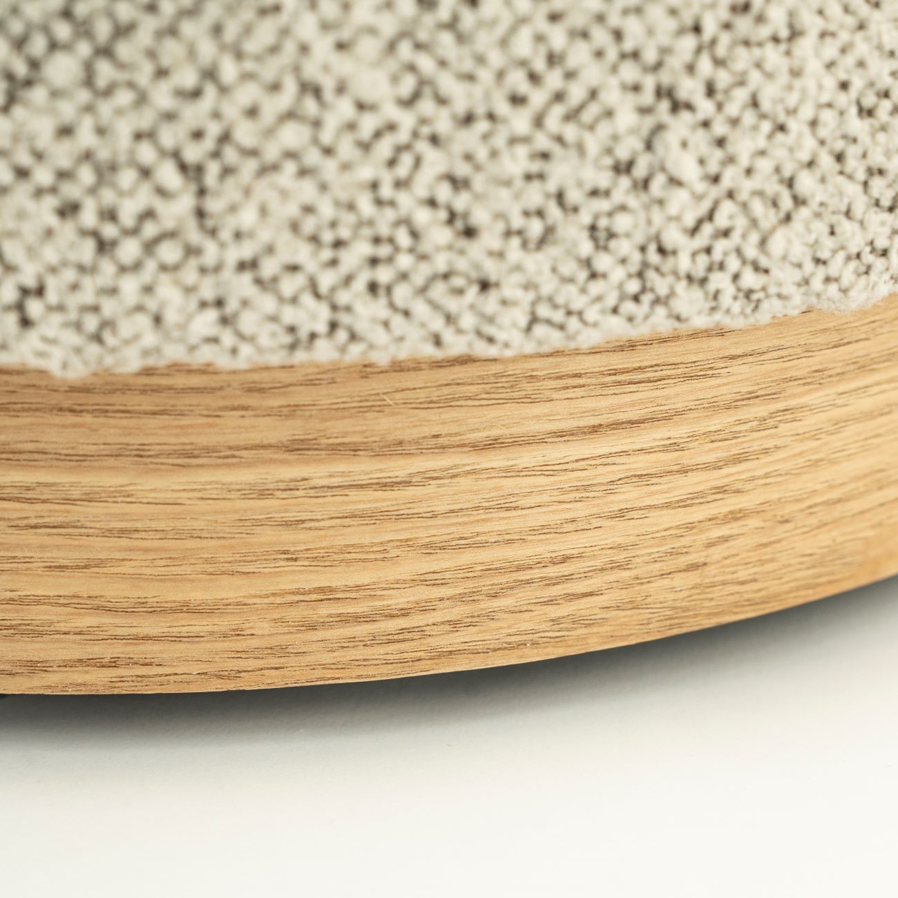 Pouf Sitzhocker Sitzpouf rund taupe 41 cm