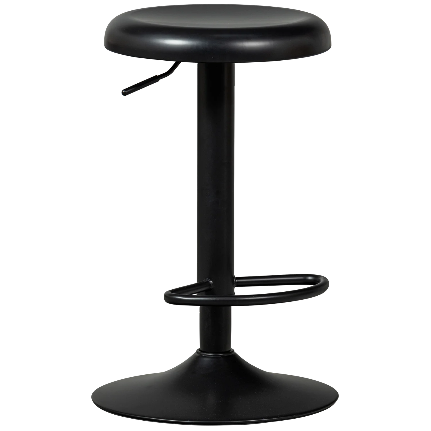 Barhocker ISAAC SH 61-81 cm höhenverstellbar Metall schwarz Barstuhl