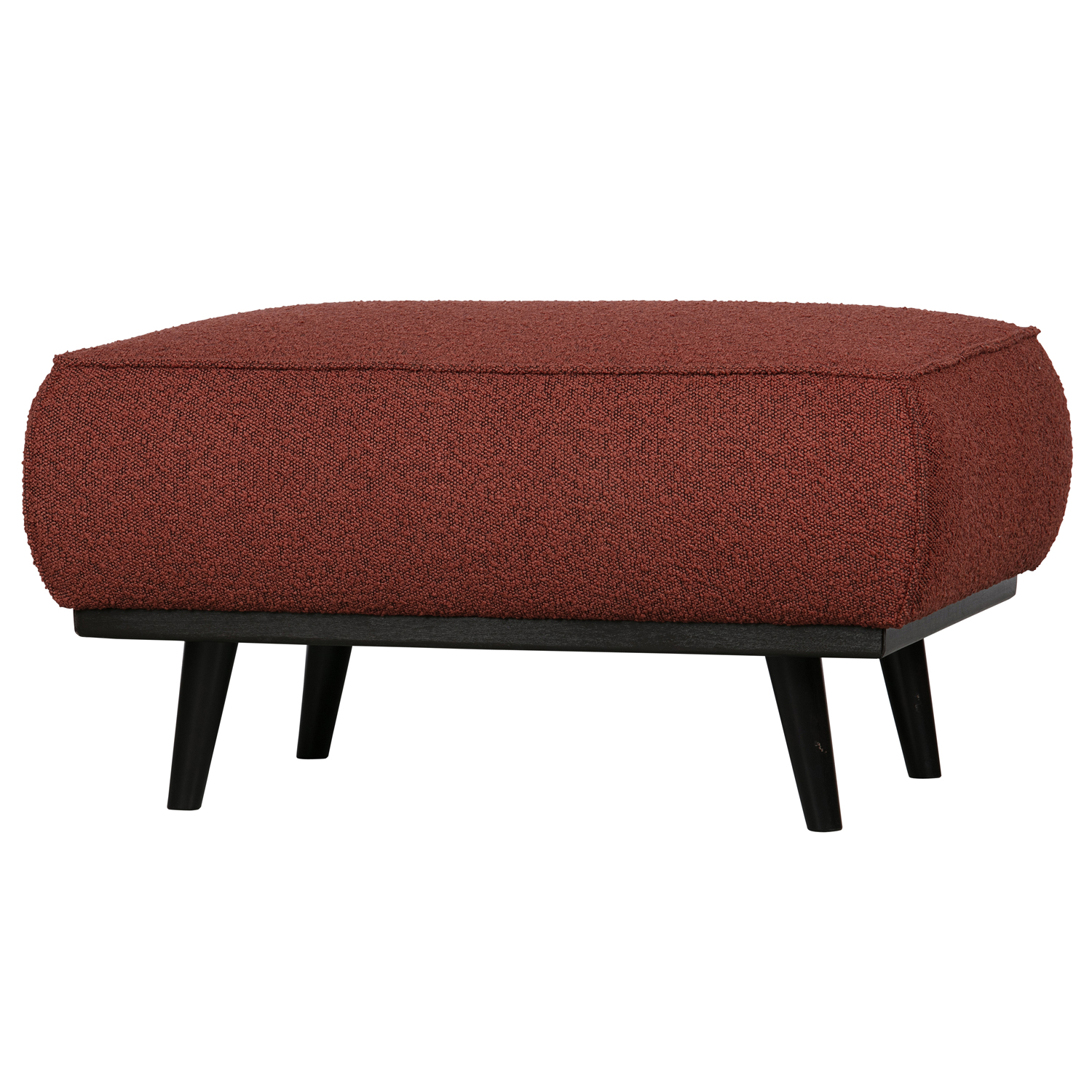 Hocker Polsterhocker Statement Bouclé Kastanie