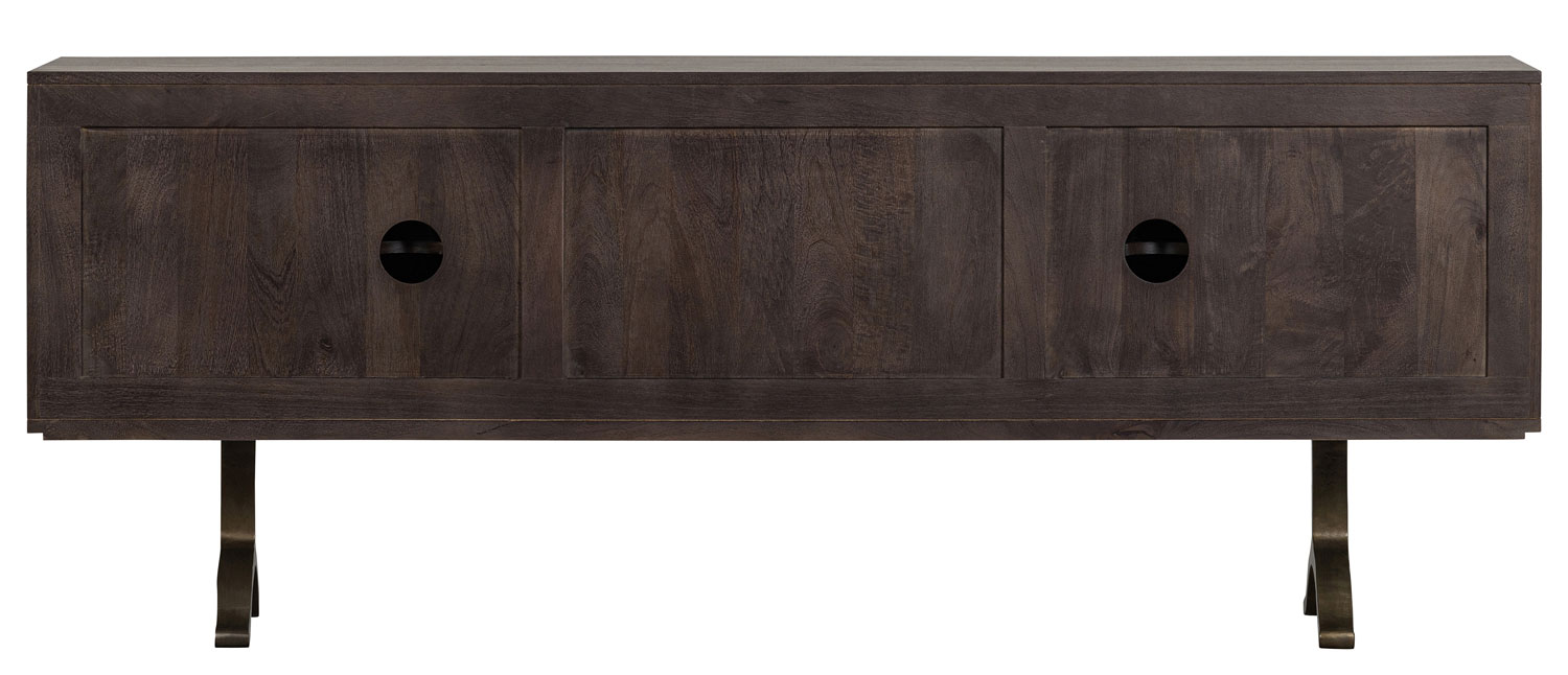 TV Möbel Draw 180 cm Lowboard Mangoholz walnussfarben