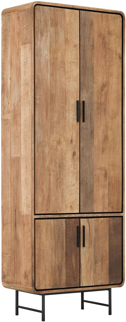 Hochschrank Evo H 220 cm recyceltes Teakholz Schrank