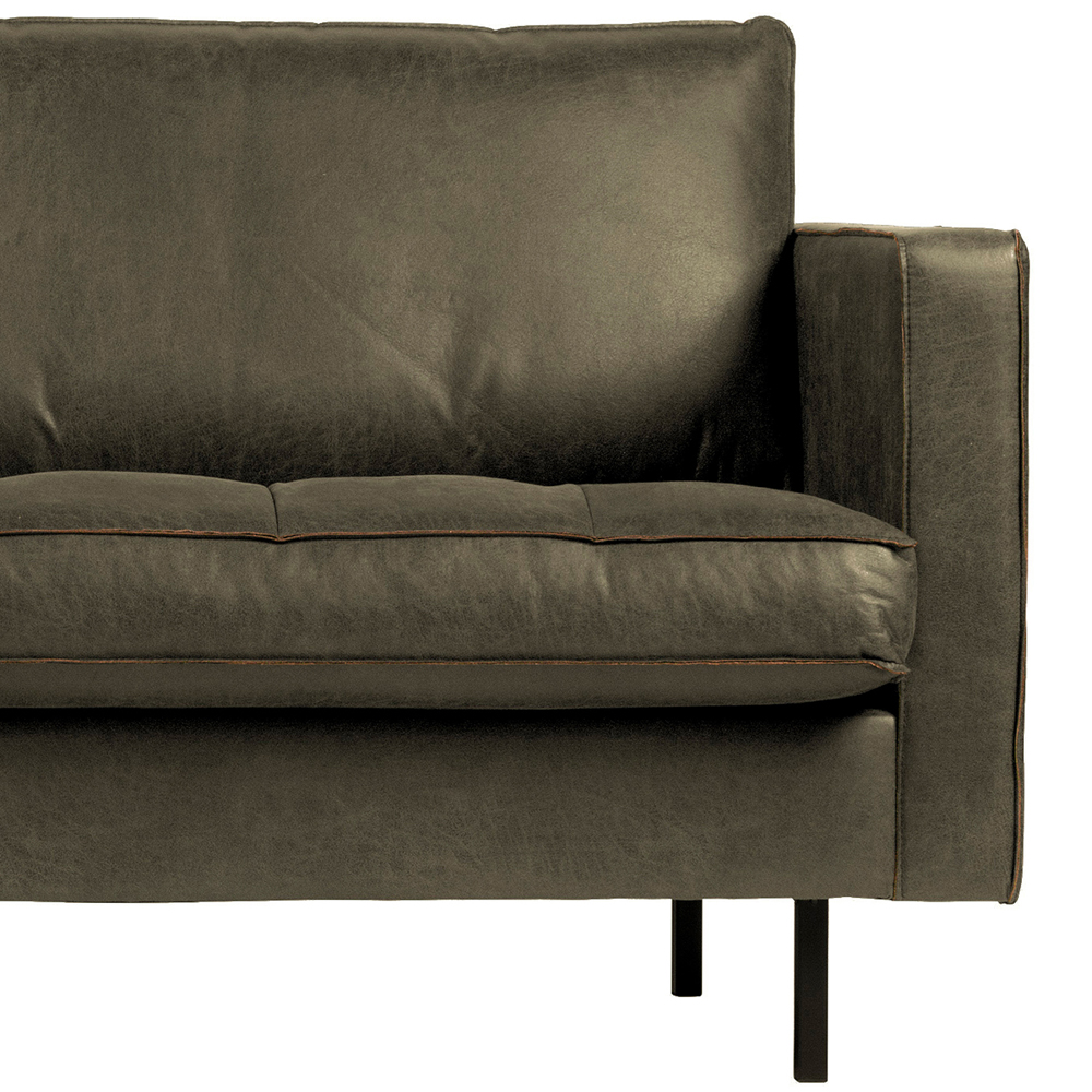 2,5 Sitzer Sofa Rodeo Classic armygrün recyceltes Leder