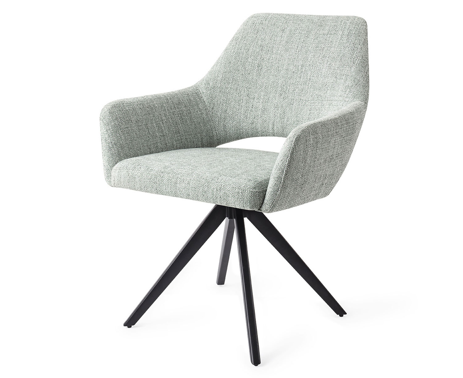 Esszimmerstuhl drehbar Yanai Stuhl Stoff salbeifarben Drehstuhl