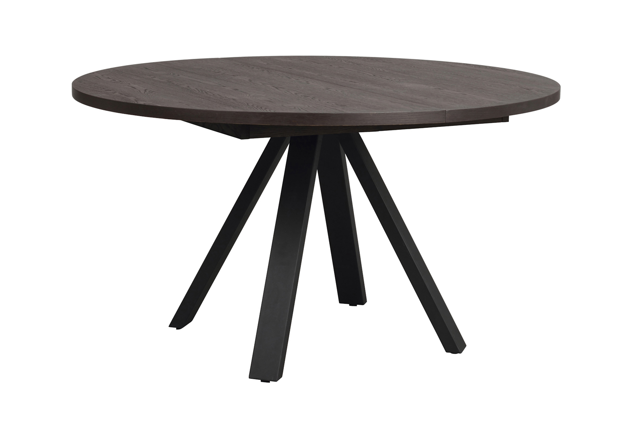 Esstisch braun rund ausziehbar Ø 135 cm Eiche HANNOCK