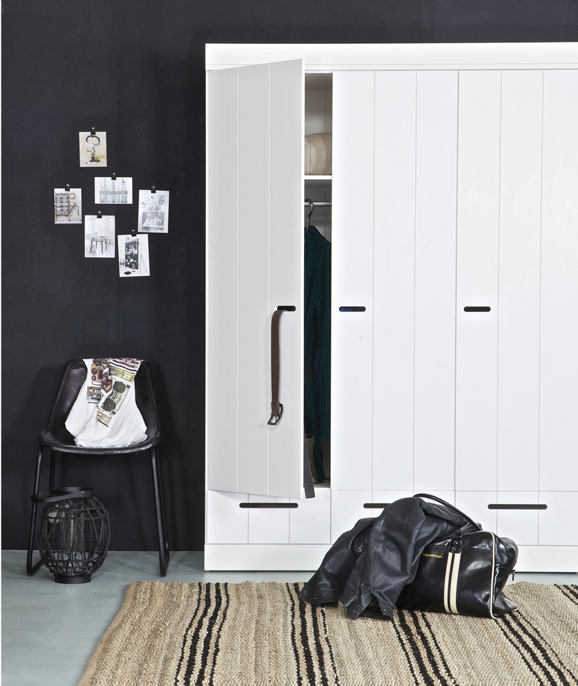Kleiderschrank Schrank 140 cm CONNECT Kiefer weiss