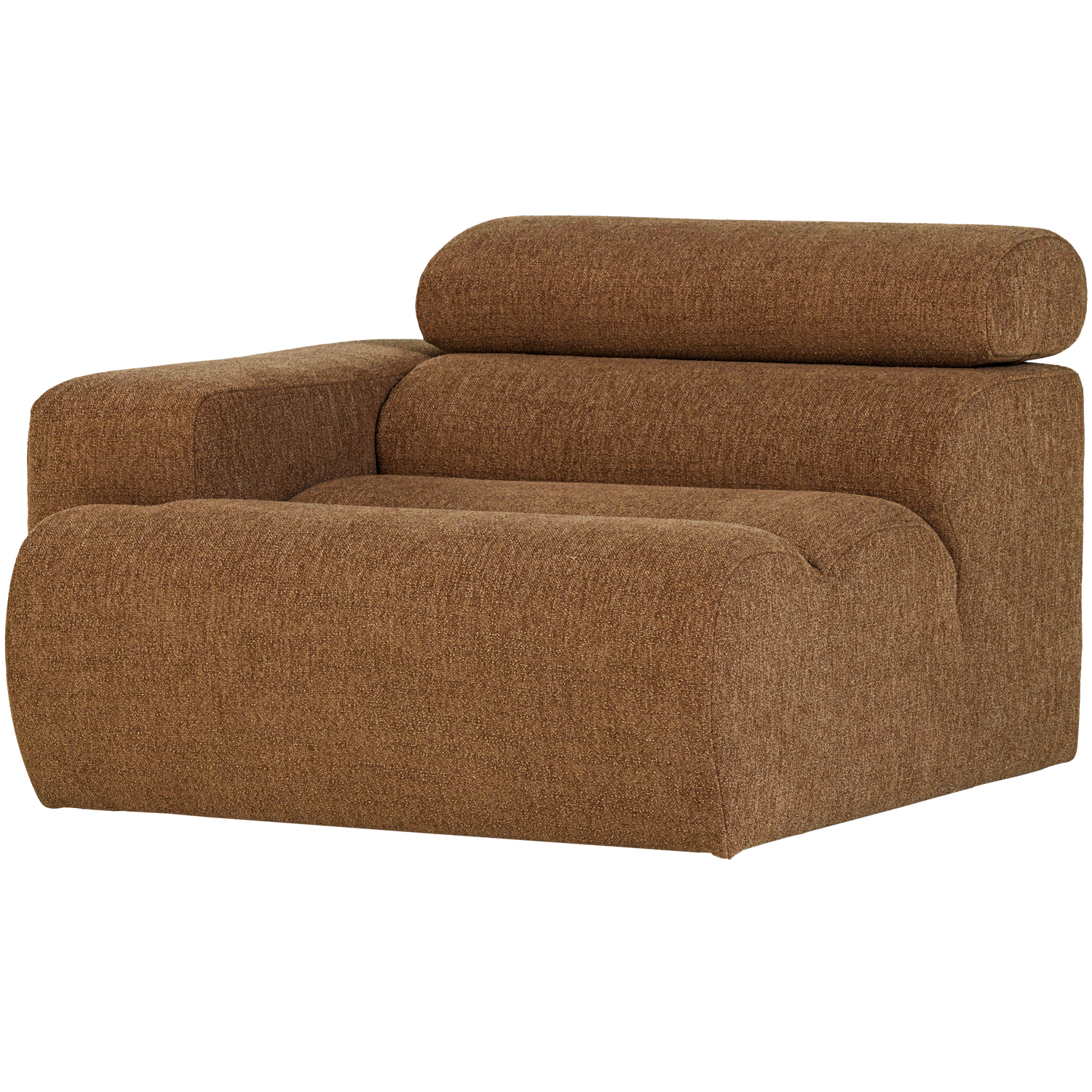 Sofaelement NOVI mit Armlehne links Element Bouclé karamell