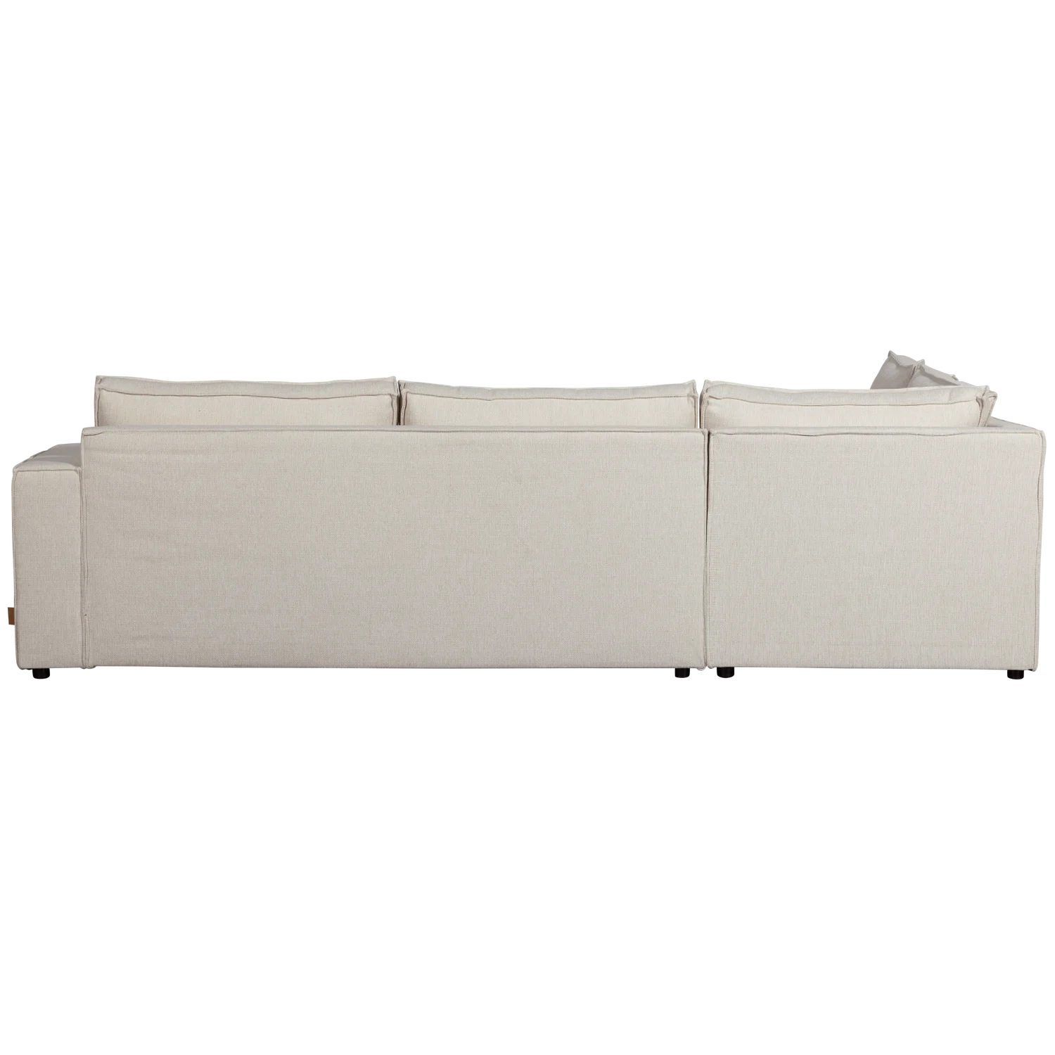 Ecksofa Sofa THOMAS Bezug Webstoff natur Chaiselongue links
