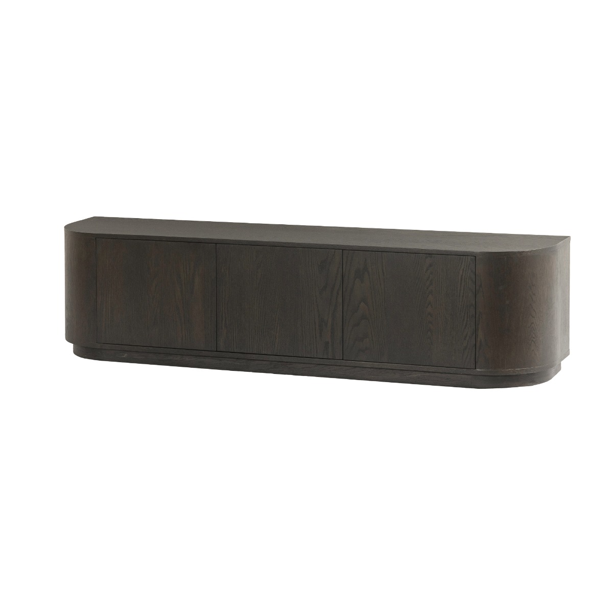 TV Möbel Lowboard Novero 180 cm Eichenholzfurnier Espresso braun