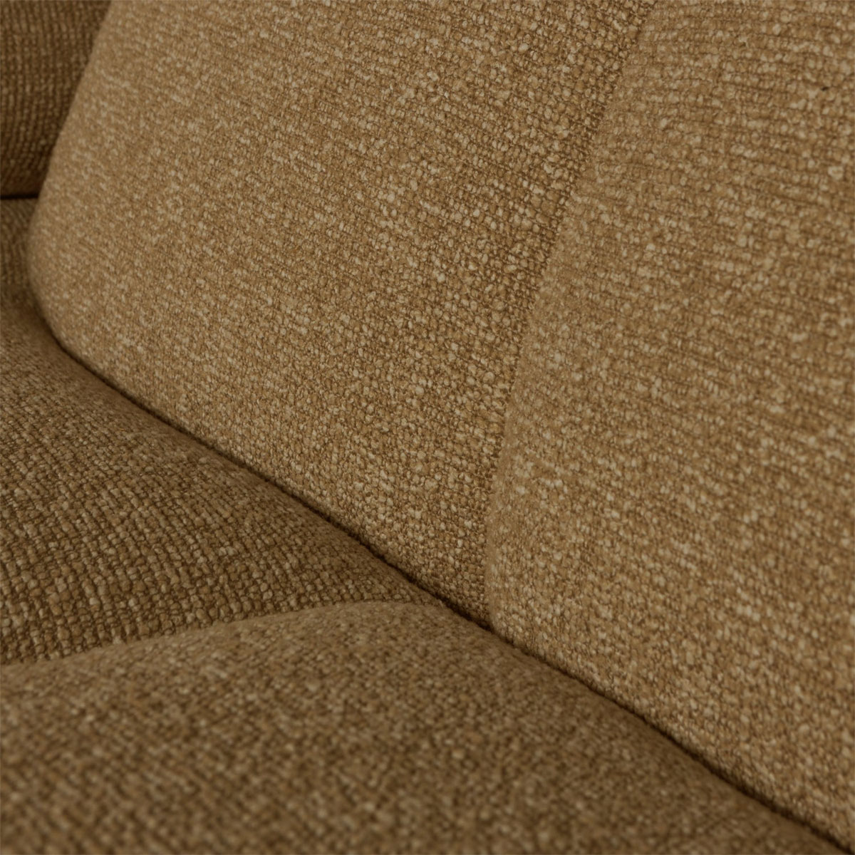 woood Chaiselongue Sofa MOJO rechts Bouclé gelbbraun melange