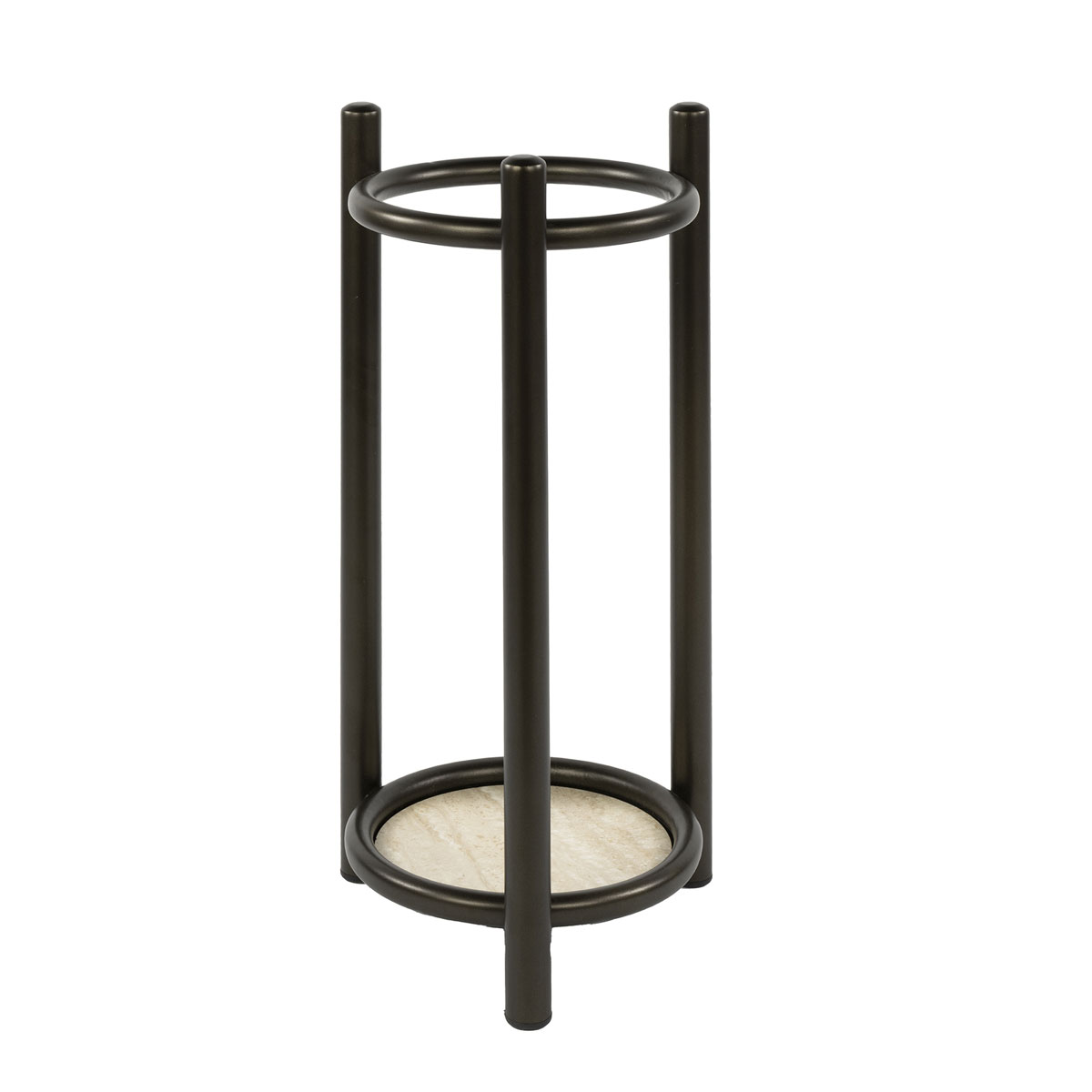 Schirmständer LIENO rund H 60 cm Metall braun