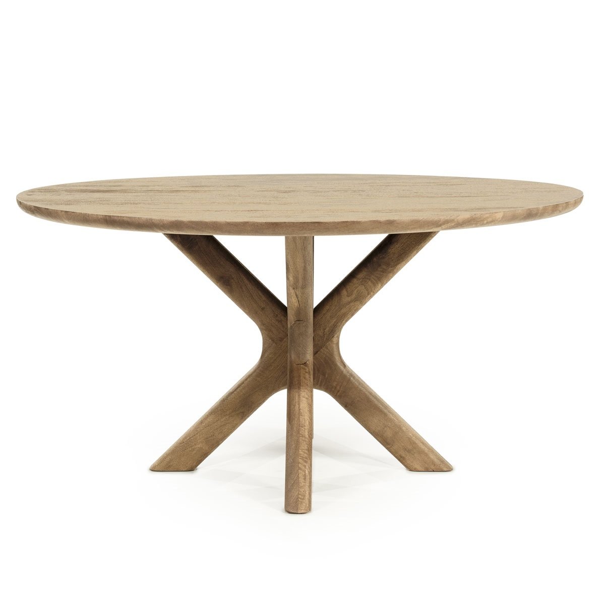 Esstisch Tycho rund 150 cm Mango Massivholz brauntöne