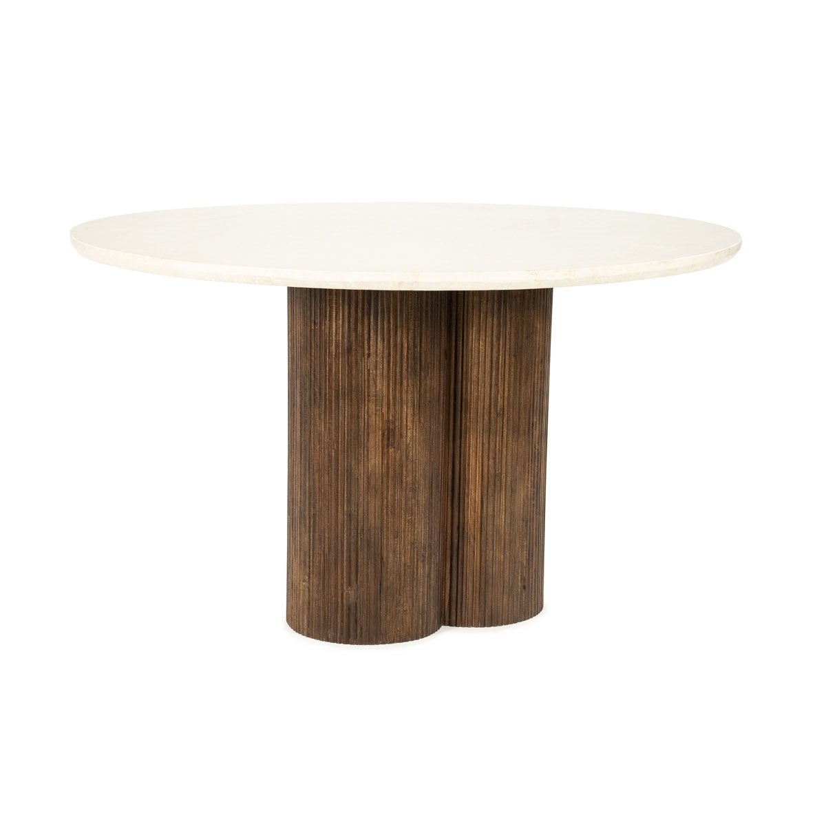 Esstisch Xanni rund 130 cm Marmor Botochino  