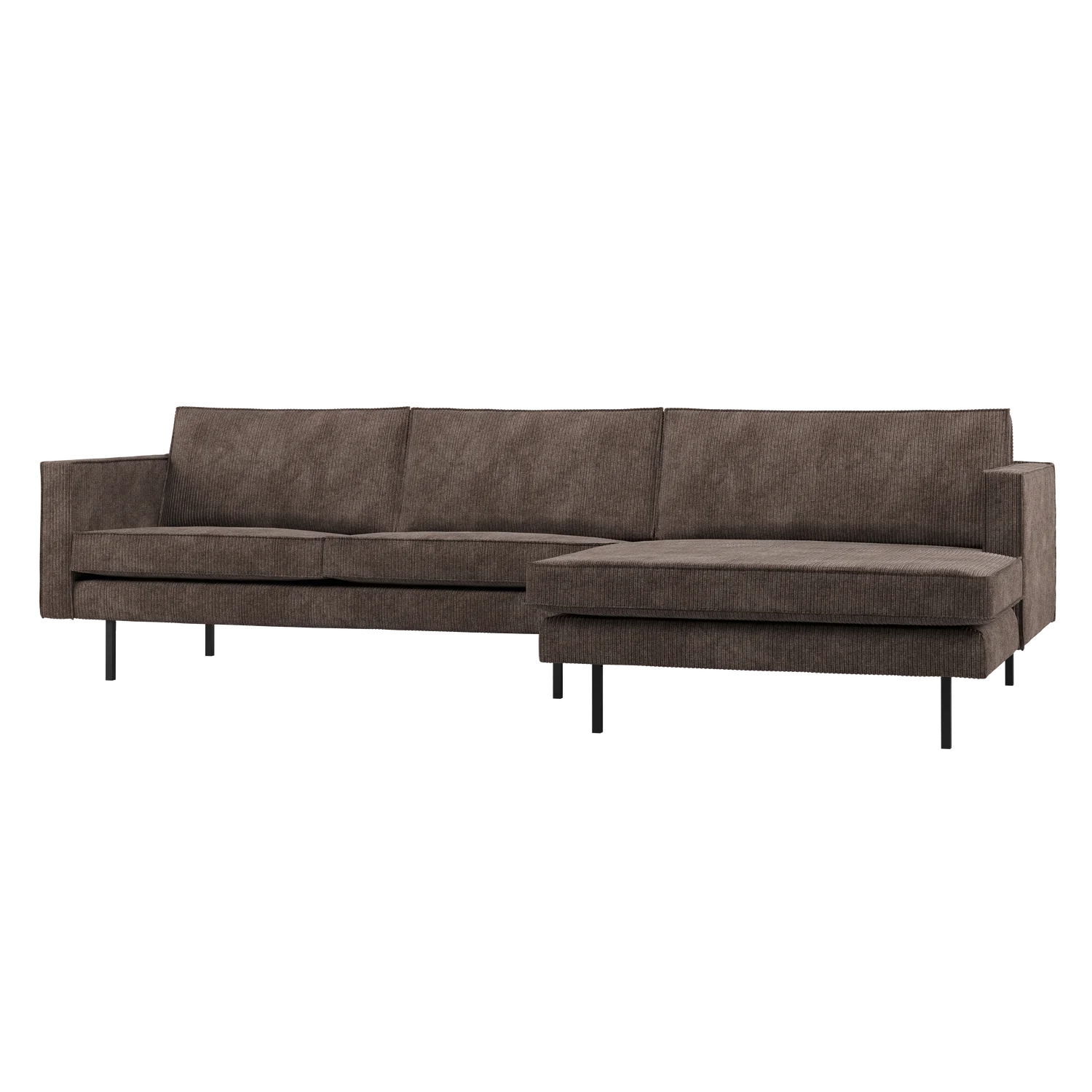 Ecksofa Rodeo Ripstoff braun Recamiere rechts