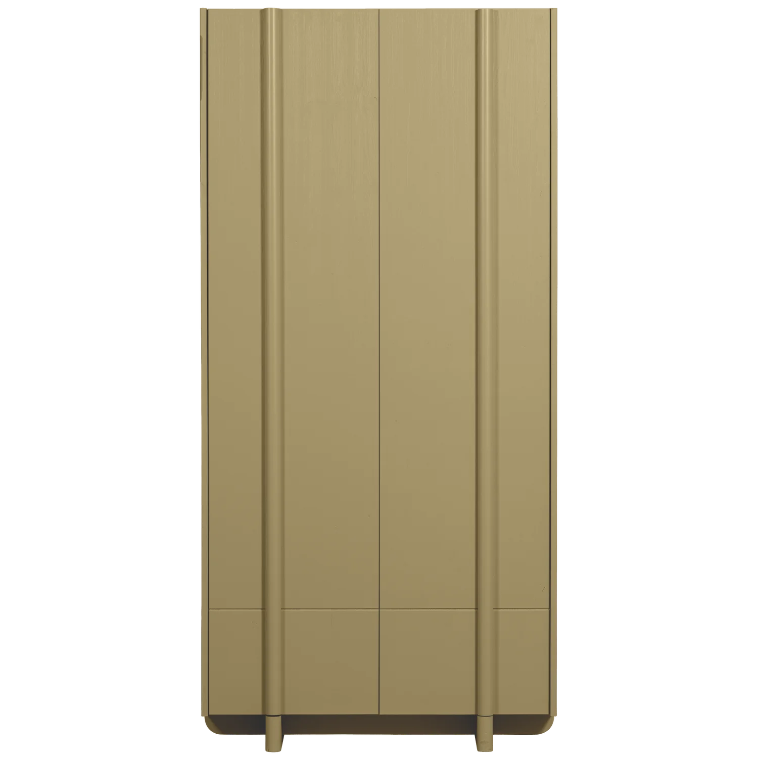 Schrank Aufbewahrungsschrank BASU H 210 cm 2-türig Kiefer Massivholz moosgrün