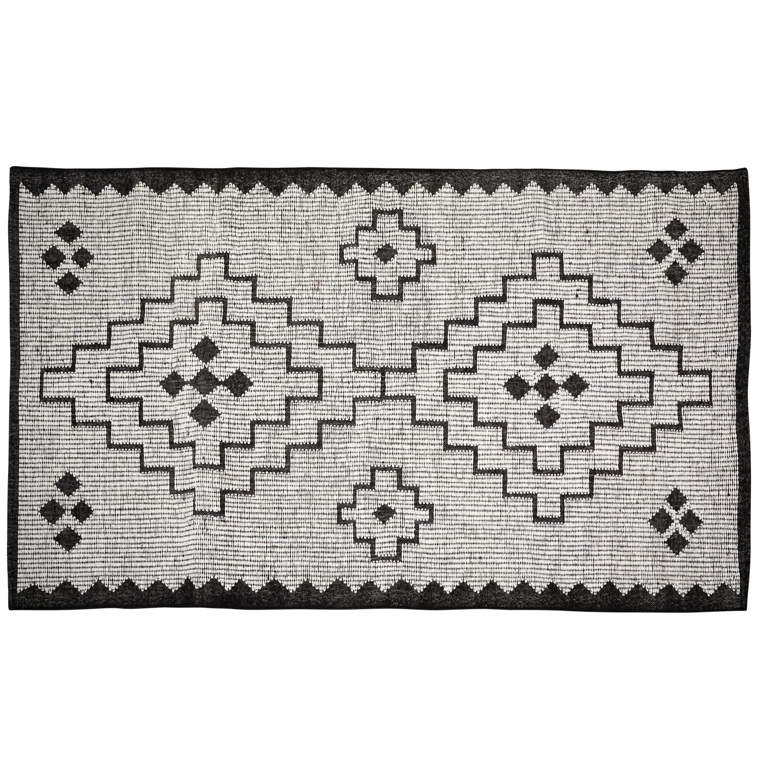 Teppich OMARI 230 x 160 cm natur/schwarz Carpet