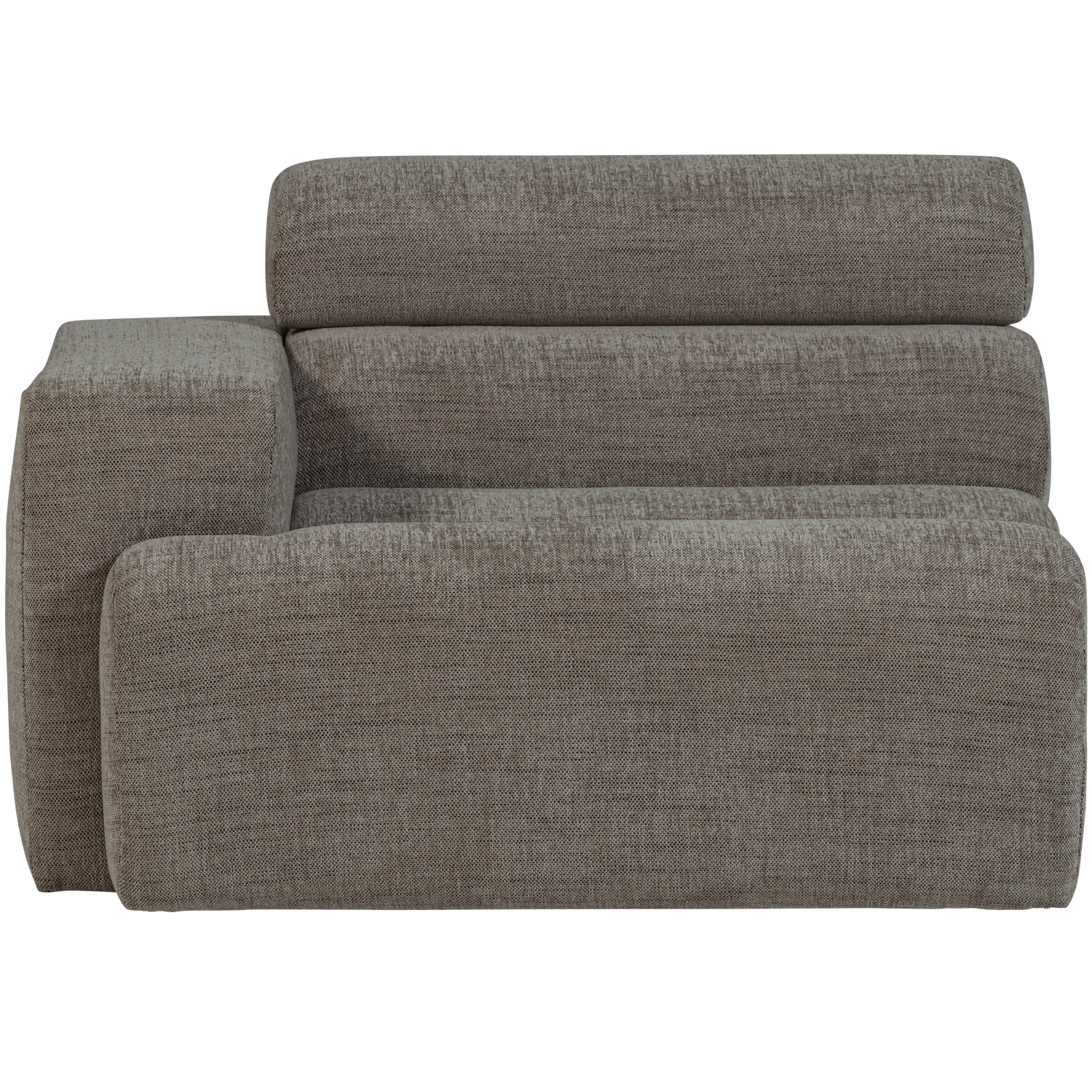 Sofaelement NOVI mit Armlehne links Element Webstoff grau melange