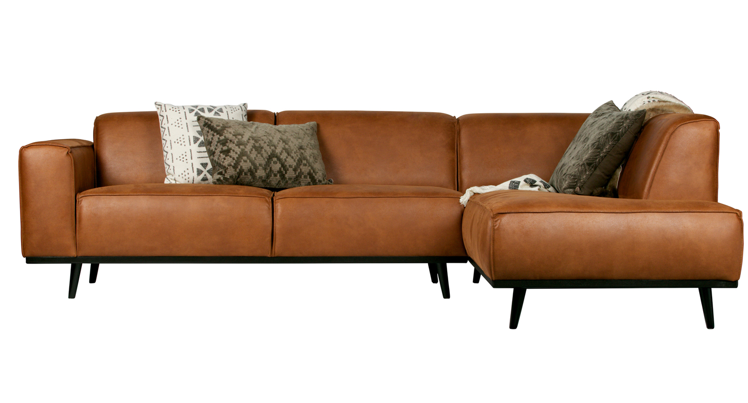 Ecksofa Statement recyceltes Eco Leder cognac