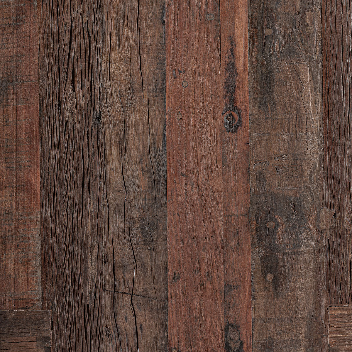 Konsolentisch LOSSE 200 x 45 cm recyceltes Massivholz rustikal