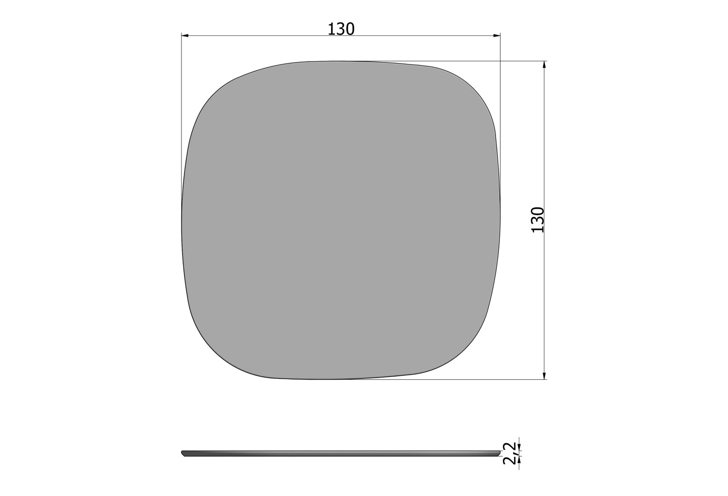 Esstisch Tablo 130 x 130 cm Eiche FSC-zertifiziert