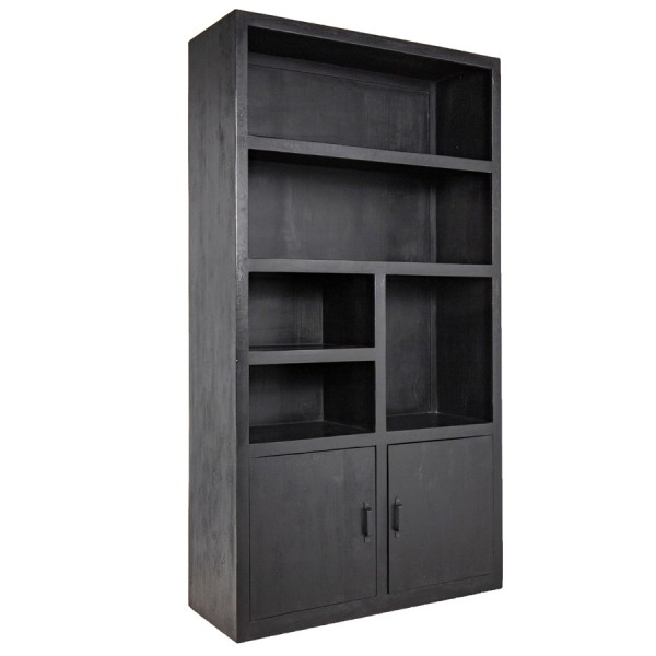 Bücherschrank Xaver B 120 cm Schrank Regal aus Holz schwarz