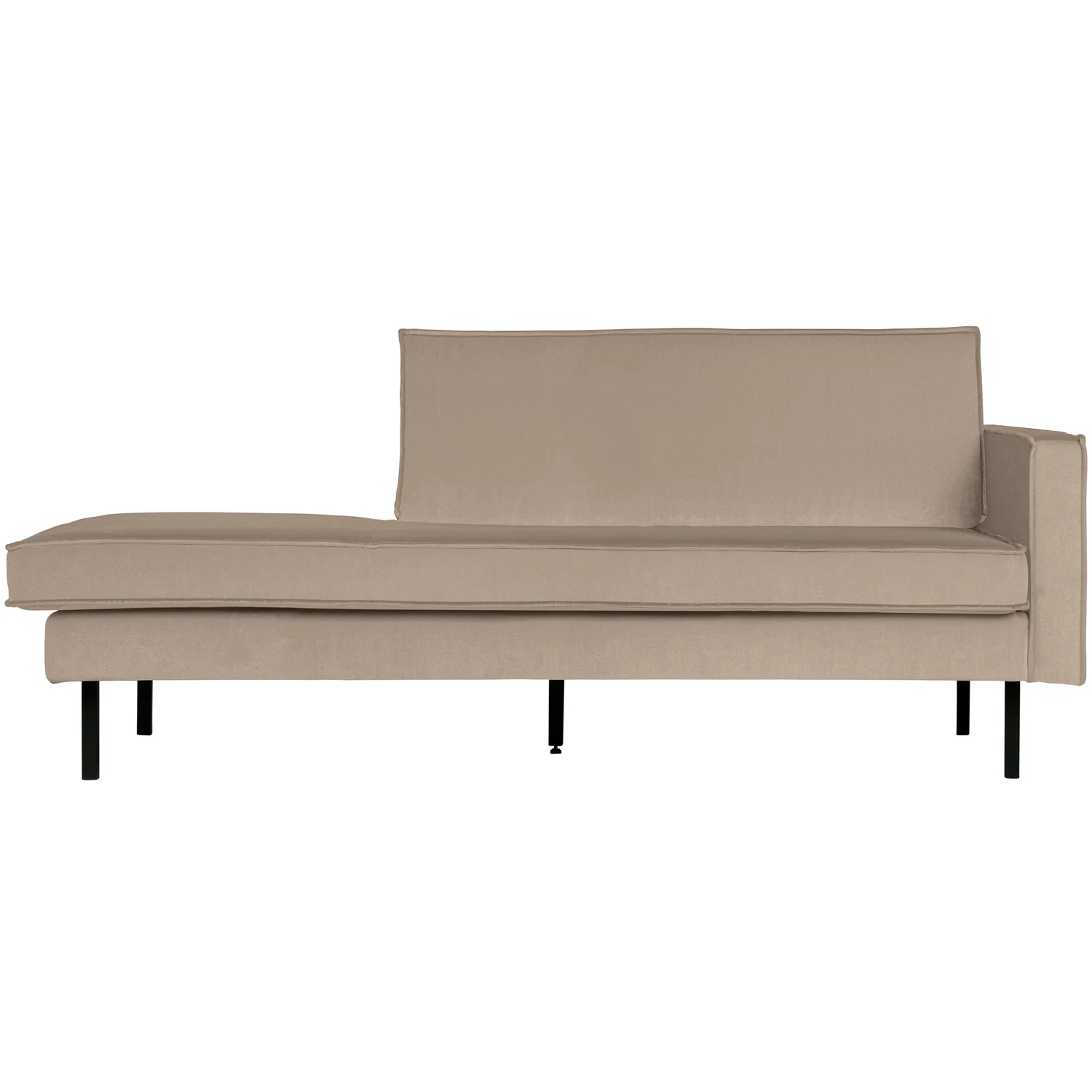 Sofa Chaiselongue RODEO Velvet Samt khaki Recamiere rechts Tagesbett