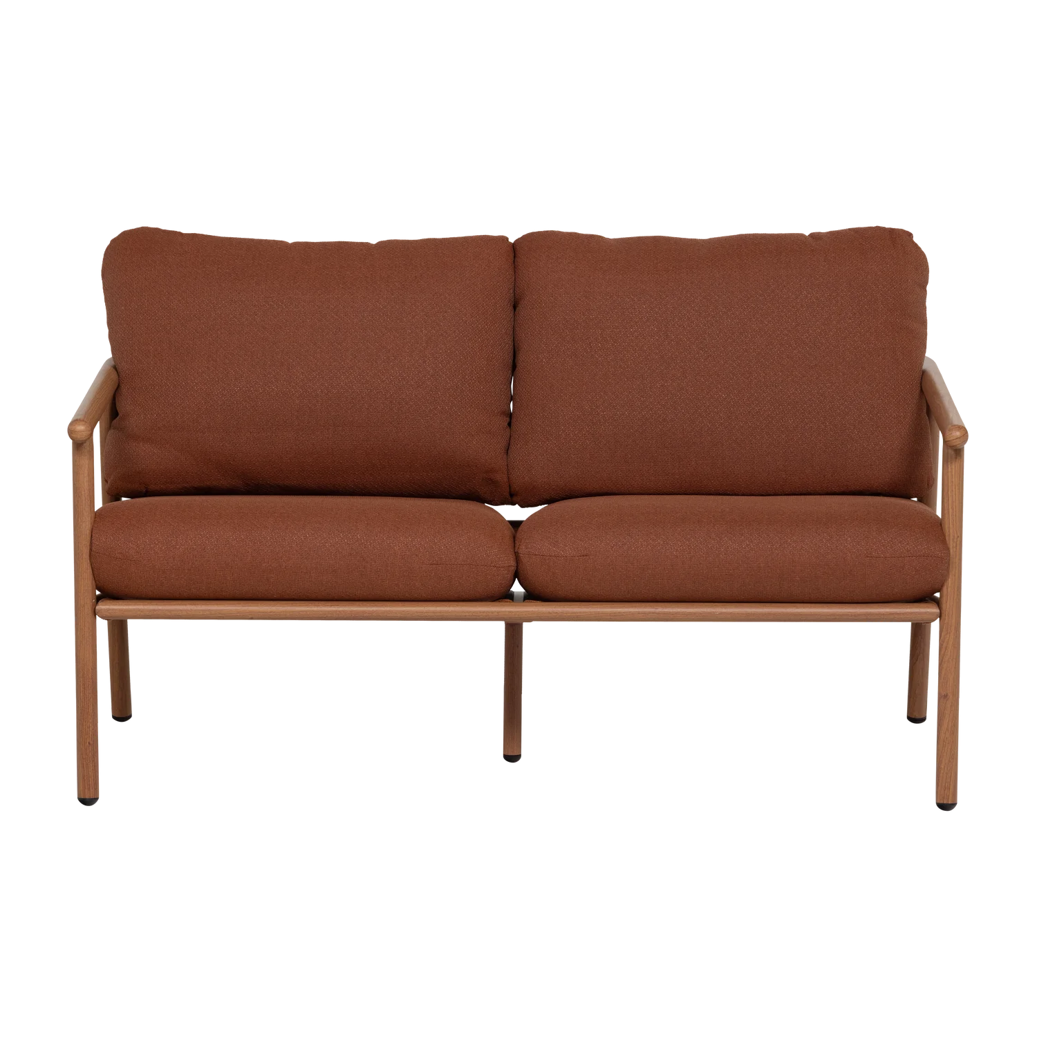 Outdoor 2 Sitzer Gartenbank CAVERO 129 cm Aluminium Olefin terra