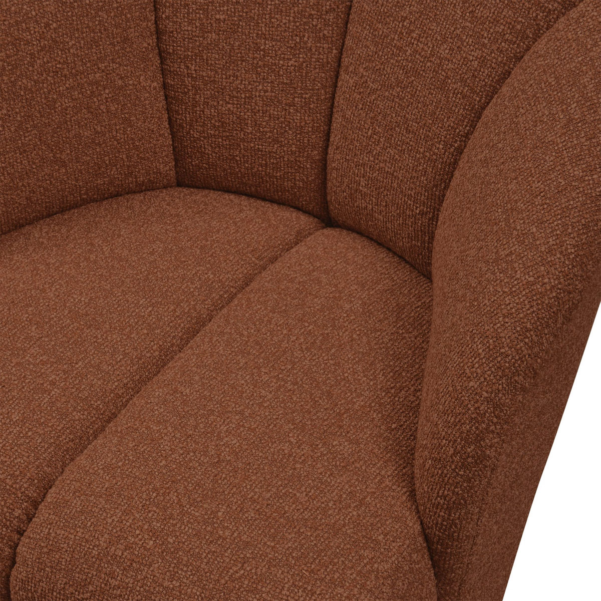 Woood Sessel MOJO drehbar Bouclé rostbraun meliert Drehsessel