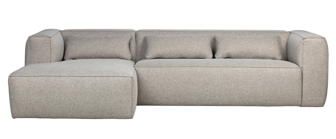 Ecksofa BEAN hellgrau Longchair links Sofa