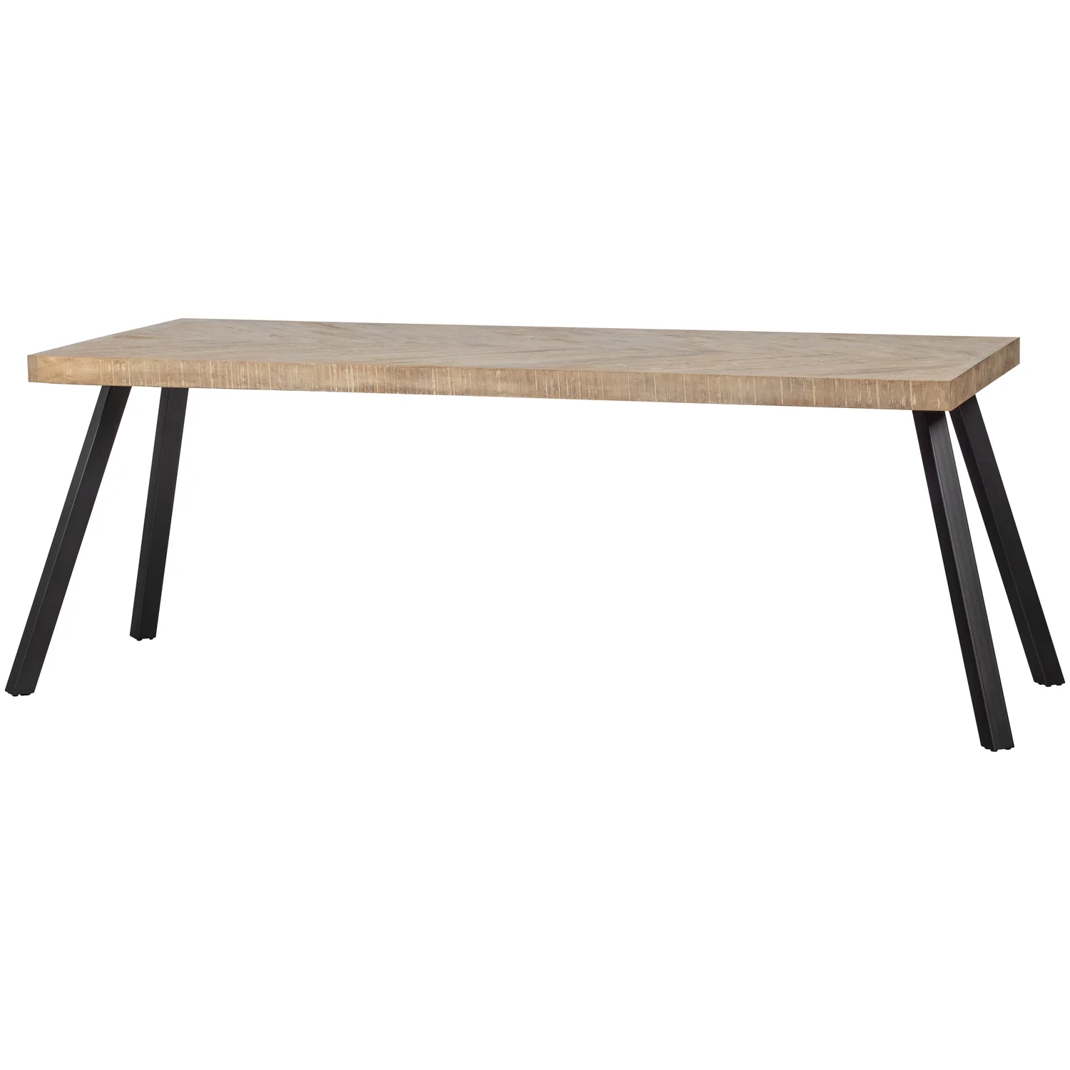 Esstisch TABLO SQUARE 180 x 90 cm Mangoholz white wash Metallbeine