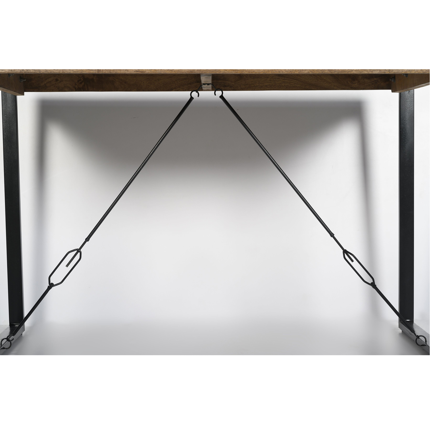 Bartisch Nairobi 140 x 90 cm Mangoholz Metall schwarz