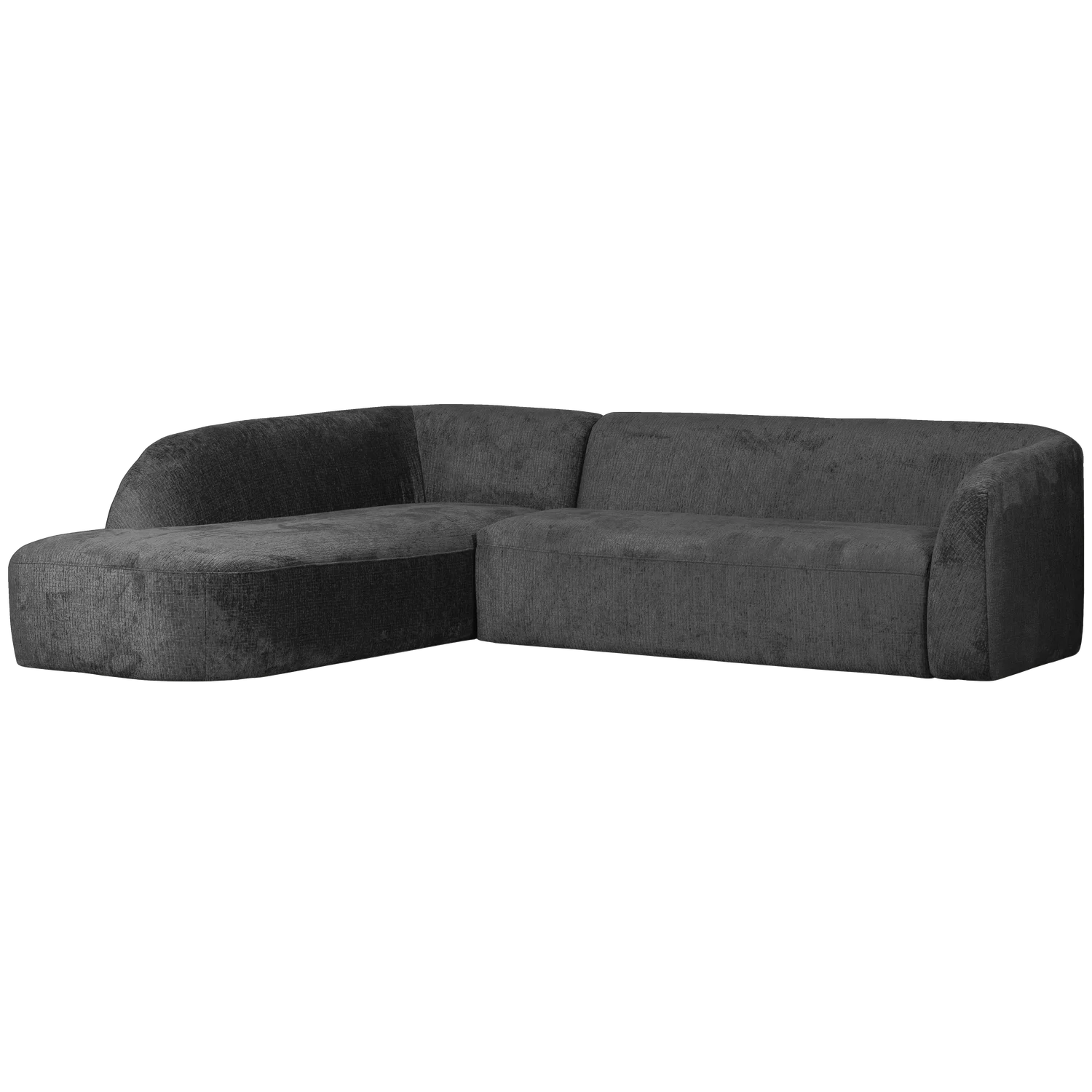 Eckgarnitur Sloping Struktur Velvet mountain Ecksofa Longchair links
