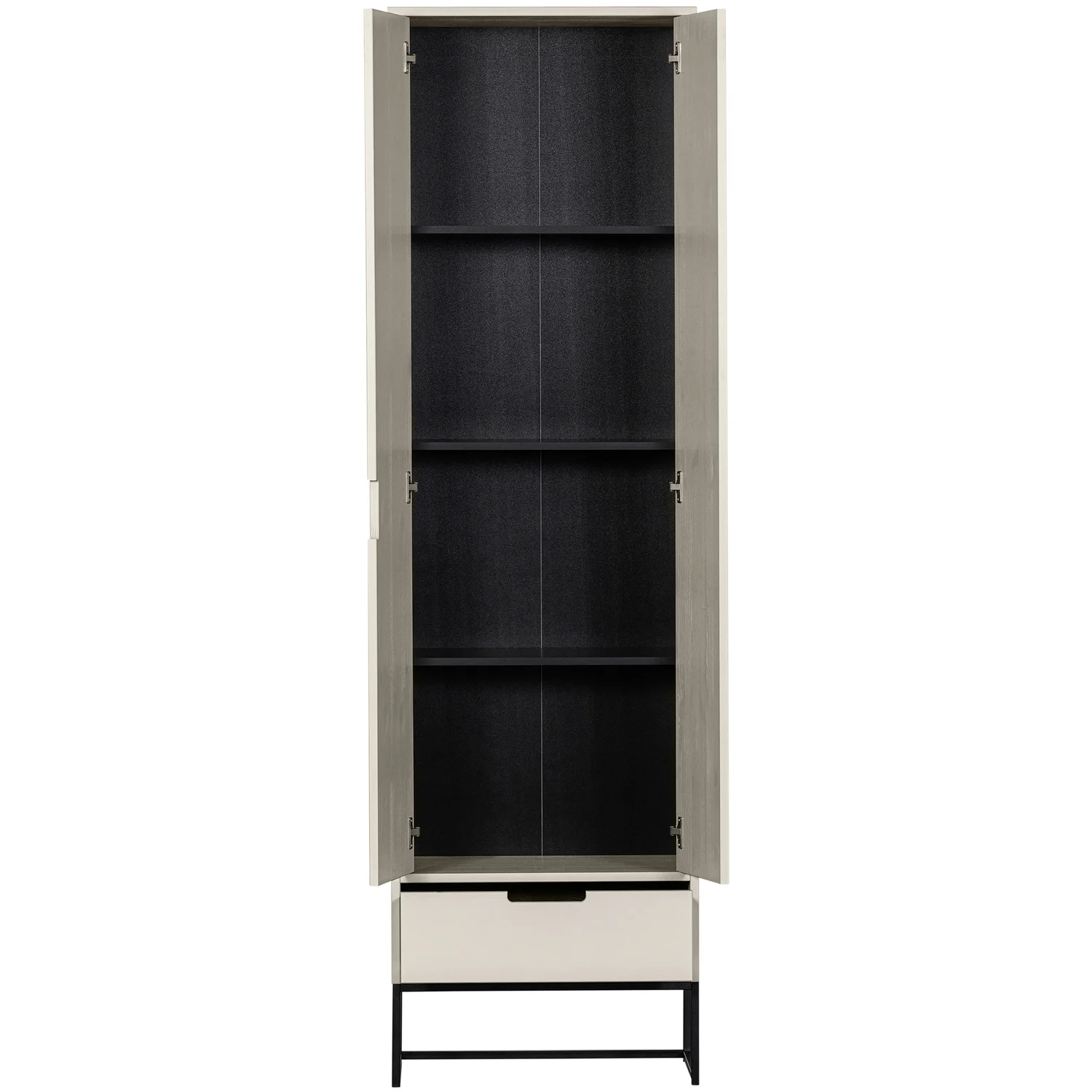 Hochschrank Schrank Silas H 210 cm Kiefernholz staubgrau