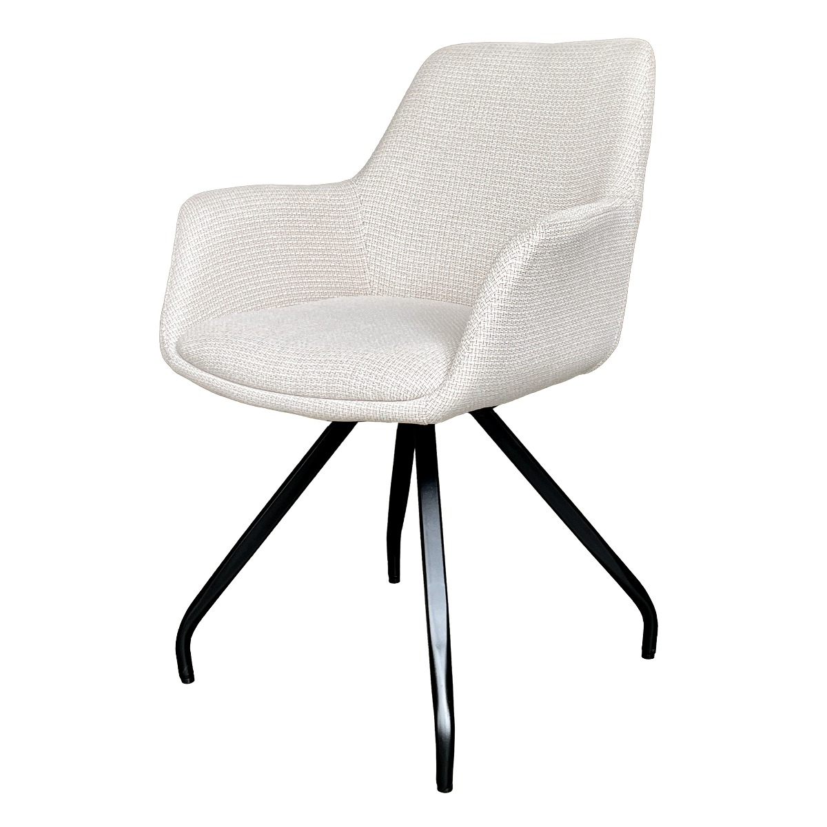Esszimmerstuhl Duke drehbar Stoff beige