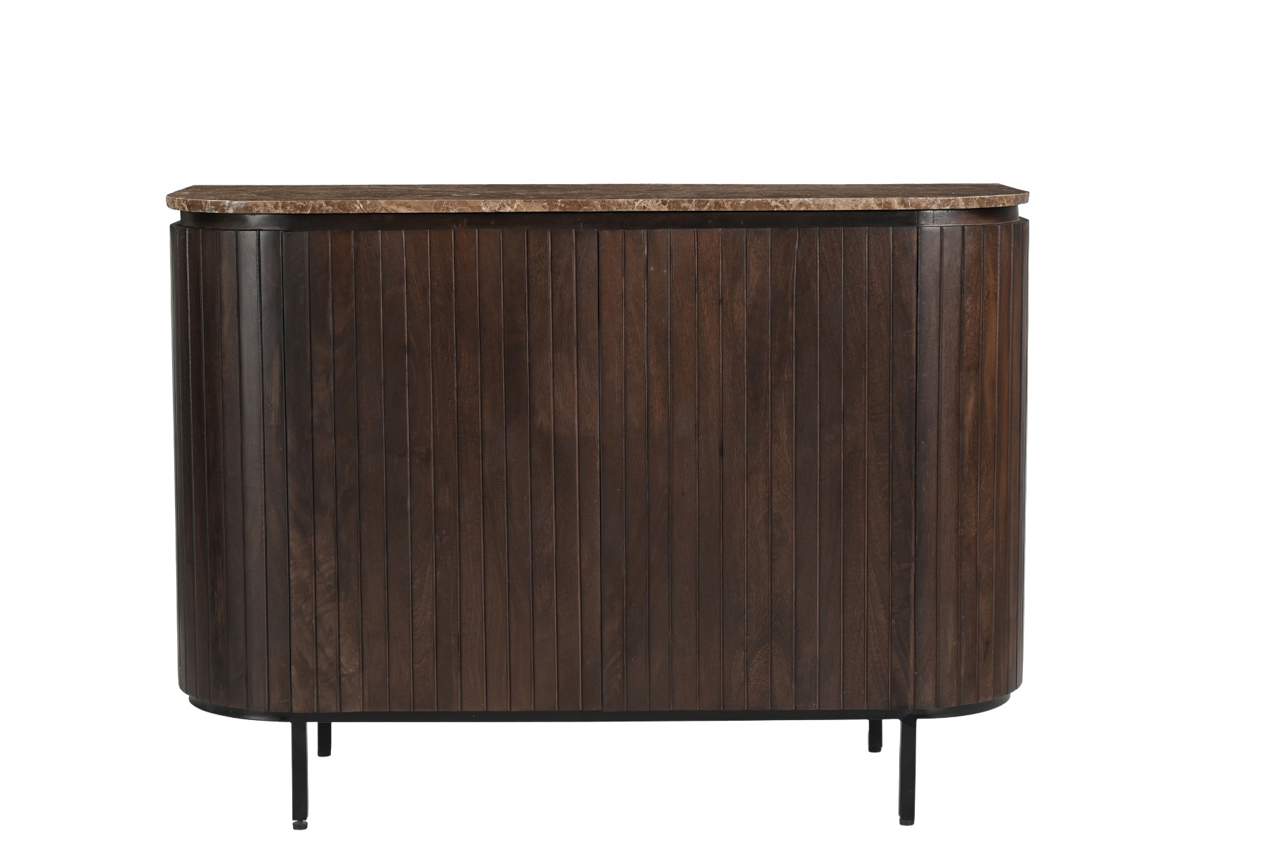 Sideboard Anrichte Nora Emperador 115 cm Mangoholz Marmor braun