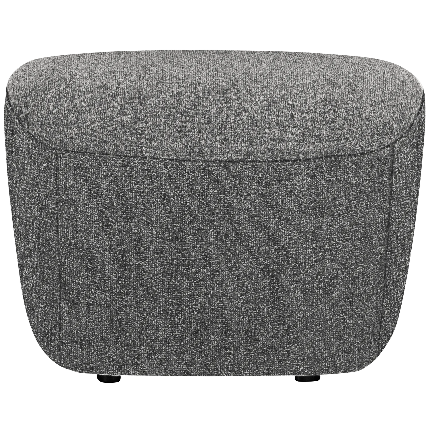 Pouf LOFTY 62 x 48 cm Hocker Sitzhocker Webstoff grau melange