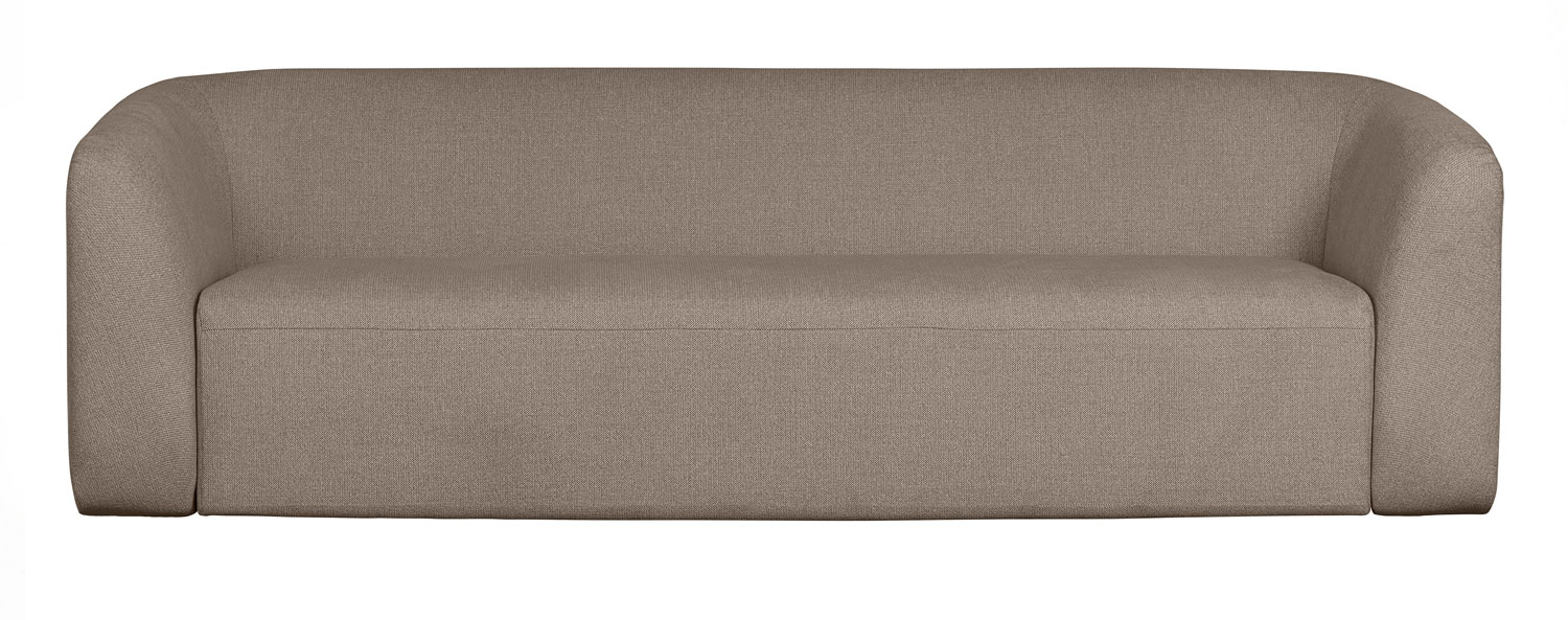 3 Sitzer Sofa Sloping Webstoff Chenille hellbraun melange