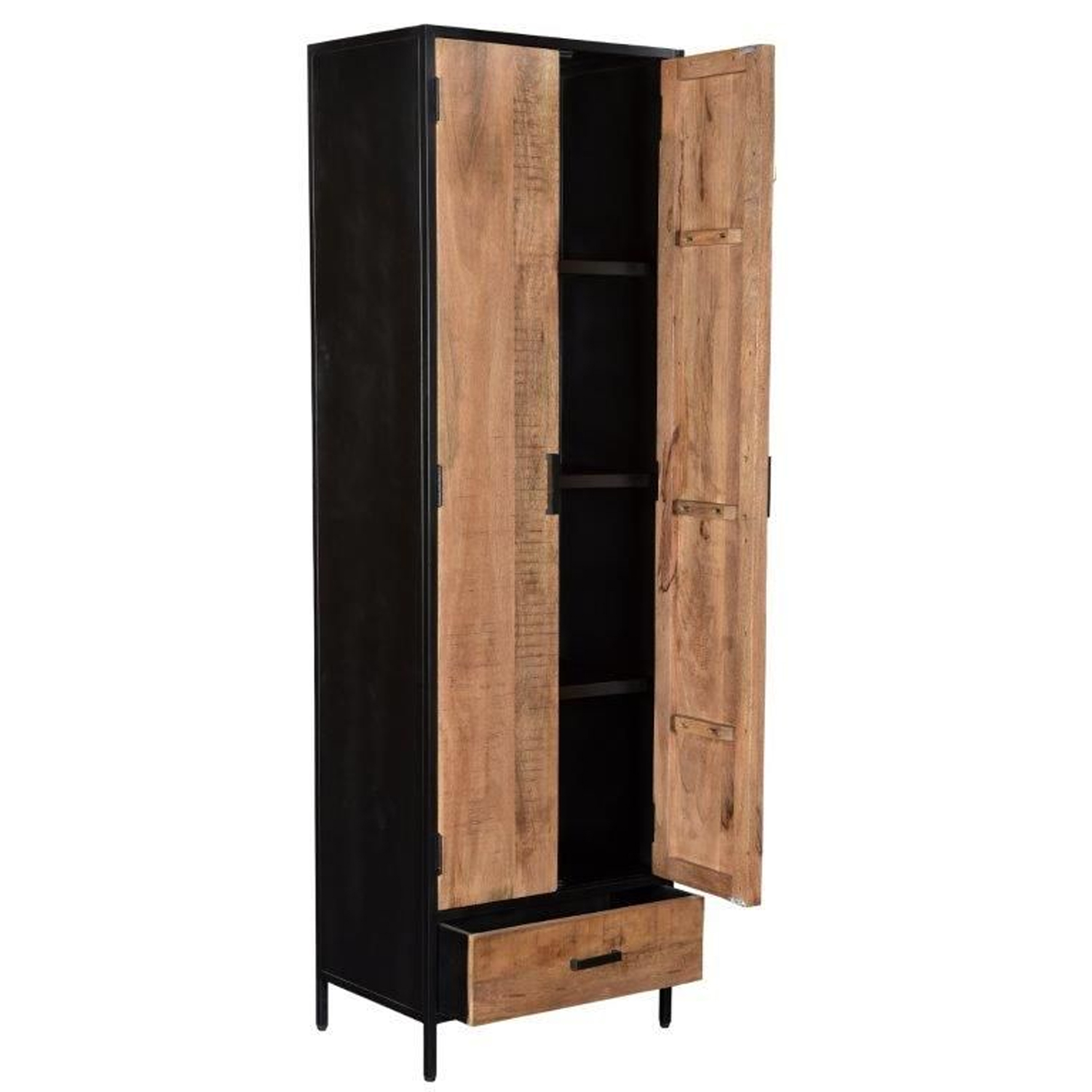 Schrank Wohnzimmerschrank Sturdy 2 Türen Mango Holz