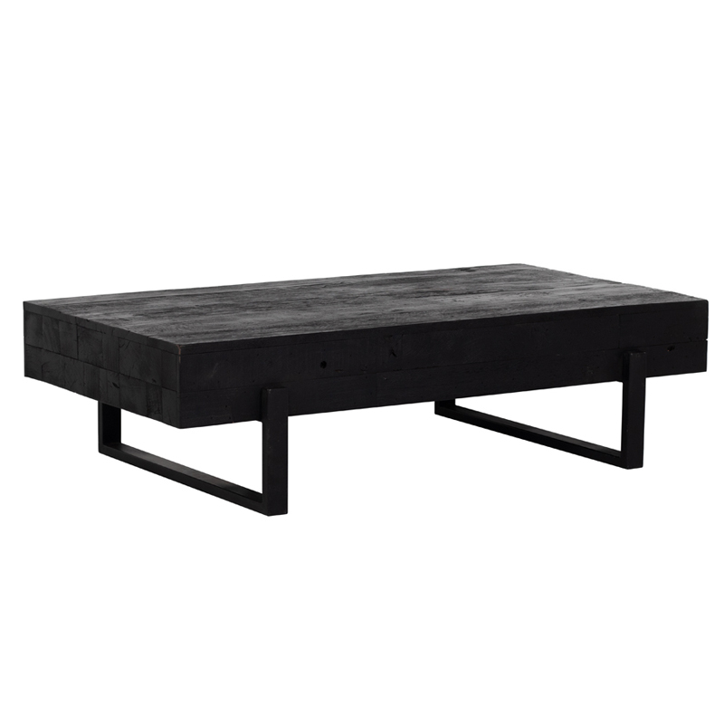 Couchtisch MENZEL 140 x 75 cm Akazie vintage schwarz