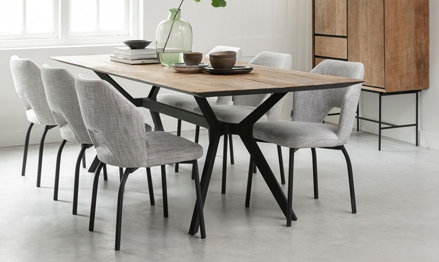 Esstisch Metropole 250 x 95 cm recyceltes Teakholz massiv
