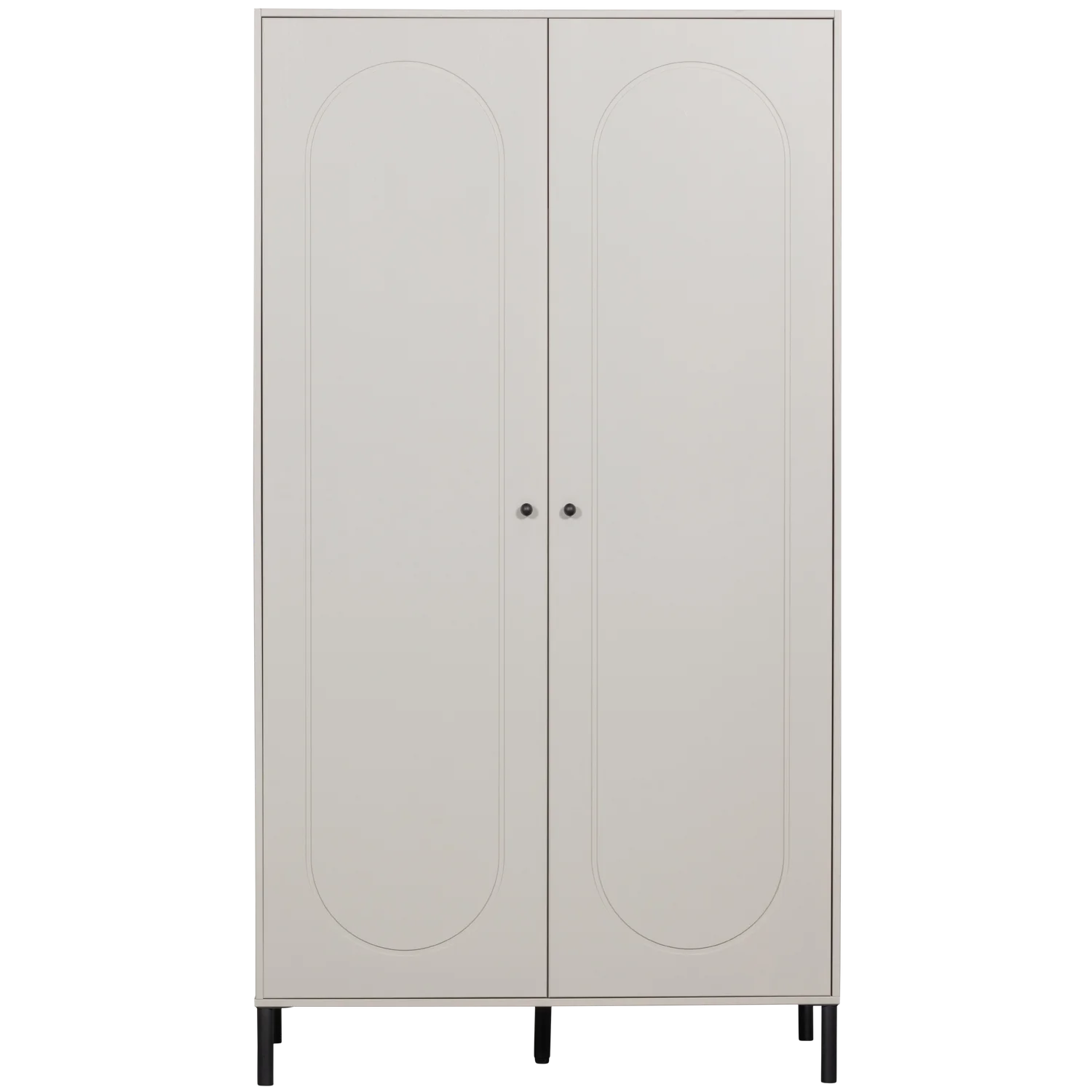 Schrank XINA Holzschrank H 202 cm Kiefer Massiv wolkengrau